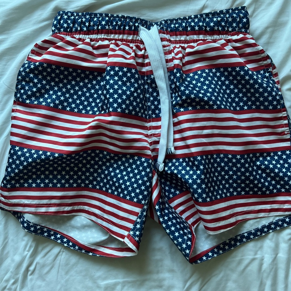 Beach Patriotic Star and Stripe Men's Shorts